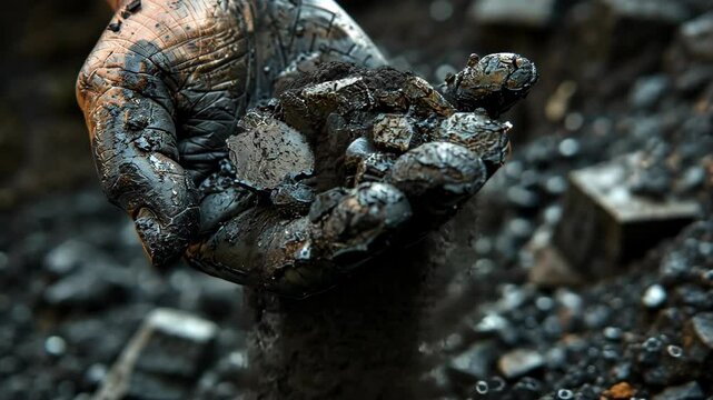 Exploring the process of coal mining in a remote area during the early morning hours