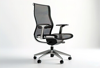 Fototapeta premium Modern ergonomic office chair isolated on white background,