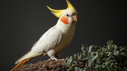 Obraz premium Cockatiel on a Branch