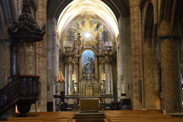 La basilique Sainte Trinité, de style gothique, ville de Cherbourg en Cotentin, département de la Manche, France