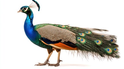 Obraz premium A Peacock with Beautiful Feathers