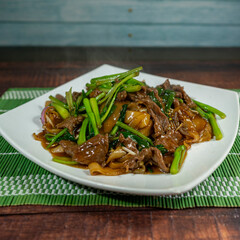 SAO FAN of meat with vegetables, chifa, peruvian food