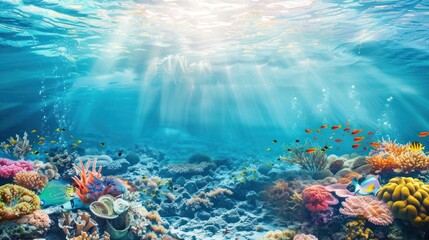 Fototapeta premium Underwater Paradise: A Vibrant Coral Reef