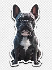 Frenchie Dog Adorable Best Buff Cute Fan Fanatic Funny Junkie Life Lover Meme Star French Bulldog French Bulldog Frenchie Dog Dog Lover Dog Life Petlover Cute Adorable Funny Humor Memes Watercolor