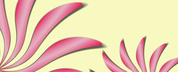 Minimalist banner background, pastel colorful, pink and yellow gradations. Circle effect style geometric, abstract background. Eps 10.