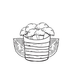  Graphic forest theme. Hand draws graphic illustrations on a white background. Graphic forest theme for design. Vector illustration