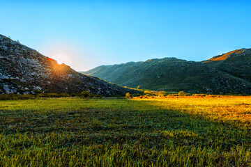 Beautiful Sunrise in the Mountains