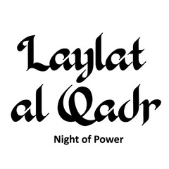  Islamic Typography Laylah Al Qadar Ramadan Kareem on Transparent Background