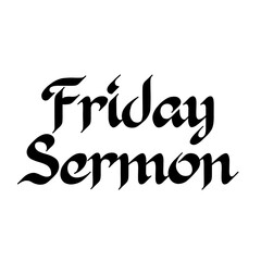  Islamic Typography of Friday Sermon on Transparent Background