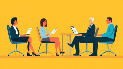 interview hiring concept illustration