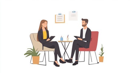 interview hiring concept illustration