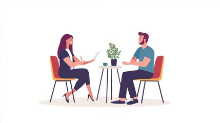 interview hiring concept illustration