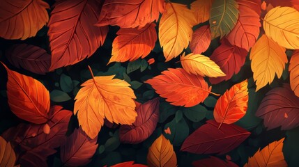 leafs pattern  backround illustration 