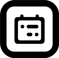 Calendar icon, symbolic image of date and time management