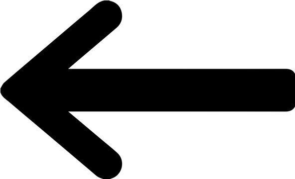 recommend clip art: Black and white illustration image representing a left direction arrow