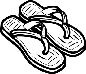 Image of traditional wooden sandals, graphic symbolizing summer and comfort