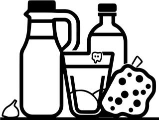 Illustrated image showing the combination of various drinks and food ingredients