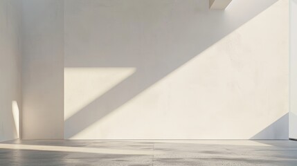 Obraz premium Minimalist White Room with Sunlight