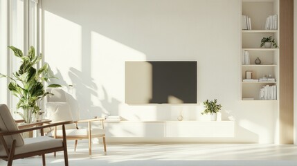 Fototapeta premium Minimalist Living Room with Natural Light