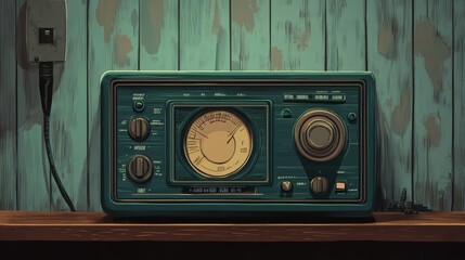 Obraz premium old tv in the room illustration 