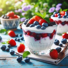 Joghurt mit Waldbeeren