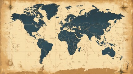 wold map illustration 