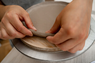 Building sides for clay products. Slab pottery. Creating ceramic products from flat sheets of clay....