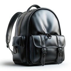 Black Leather Backpack