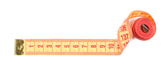 Metric measuring tape isolated on white background
 