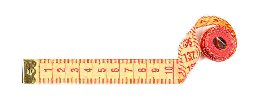 Metric measuring tape isolated on white background
 