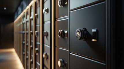 Safe deposit boxes in bank