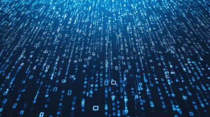 Background Abstract for Blue colored Tech Finance Fintech Pixel Pattern. Abstract Business Tech Science Vector Backdrop