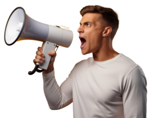 PNG Shouting adult aggression technology.