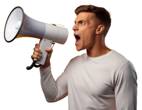 PNG Shouting adult aggression technology.