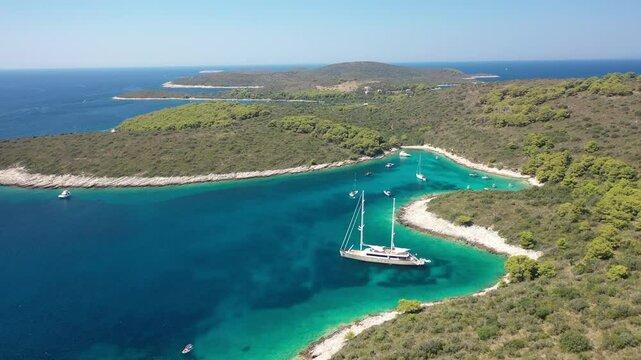  Panoramic View of Pakleni Otoci Near Vinogradi&scaron;će Bay