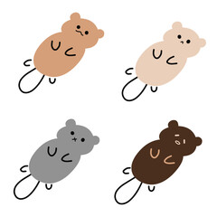 Cute Cats Lying Down Vectors | Pastels | Various Expressions | Minimalist Design | 4 Vectors