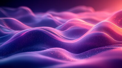 Fototapeta premium Abstract Pink and Purple Wavy Texture with Gradient Light Generative AI