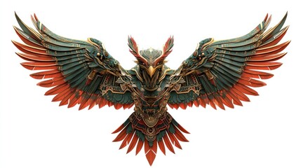 Obraz premium Mechanical Eagle with Spread Wings