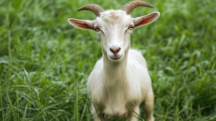 Fototapeta premium Portrait of a Curious Goat