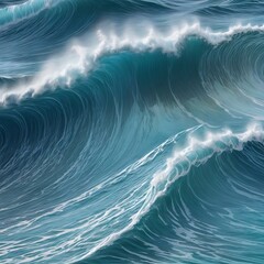 Obraz premium Abstract water ocean wave, blue, aqua, teal texture. Blue and white water wave web banner Graphic Resource as background for ocean wave abstract. Vita backdrop for copy space text