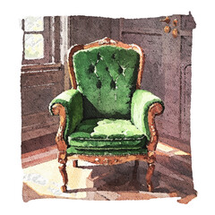 Cartoon Visual Power World Joy Moment Armchair Story Character Journey Through Portrait Art Relaxing Characters Style Chair Lens Anime Manga Art Illustration Drawing Digital Art Cartoon Watercolor Art