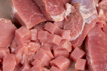 piece of pork fillet on a cutting board