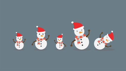 abstract snowman icon suit for christmas background or decoration holiday