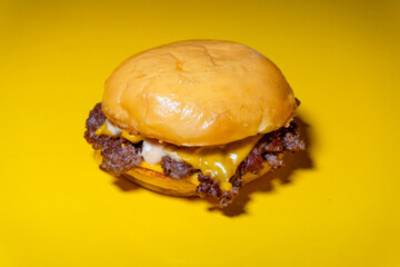 hamburger on table