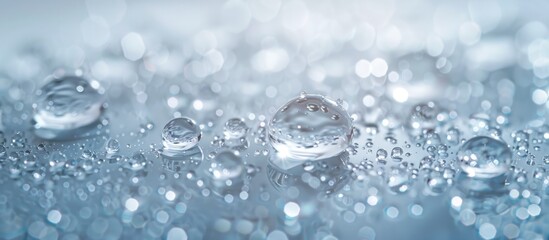 Glistening Droplets on Transparent Surface Reflecting the Light   Abstract Close up of Water Droplets or Bubbles Creating a Beautiful and Serene Pattern