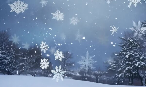 W zimowy wiecz&oacute;r, płatki śniegu spadają powoli, tworząc miękką, białą kołdrę. Ich delikatne opadanie i subtelne refleksy światła tworzą urokliwy i spokojny widok, kt&oacute;ry otula cały krajobraz.
