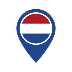 Fototapeta premium Netherlands flag location icon
