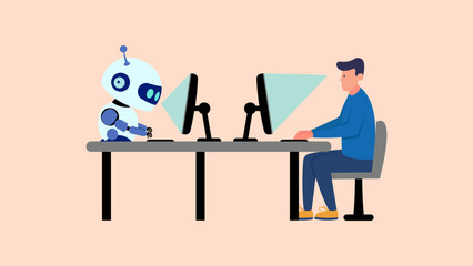 Illustration of the AI ​​[Artificial Intelligence] Robot Process Facilitating Modern Technological Intelligence