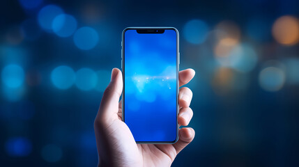 Holding mobile phone at night