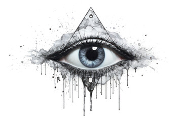Obraz premium PNG Drawing sketch eye illustrated.